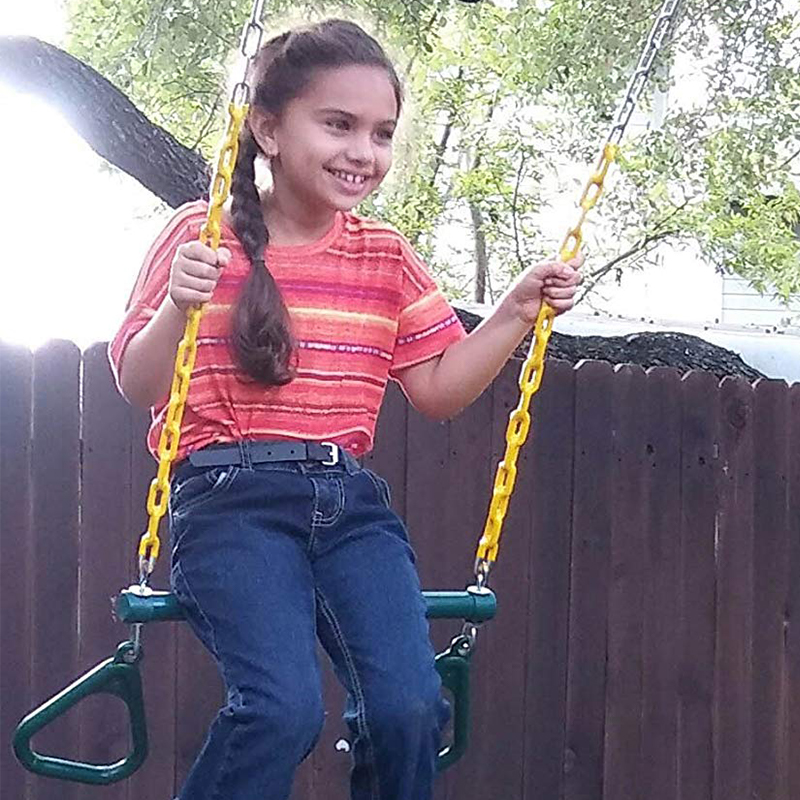 Forest Green Iron Chain Kids Swing Trapéz