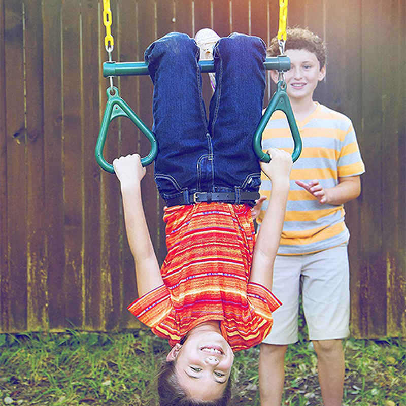 Forest Green Iron Chain Kids Swing Trapéz